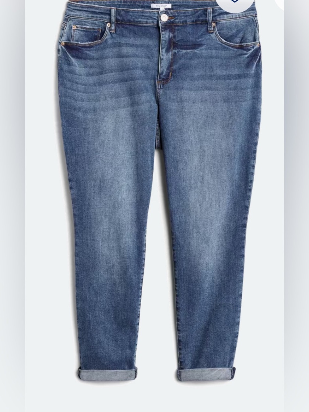 STS Blue Women's Boyfriend Jeans in Medium Wash Blue